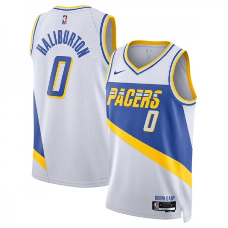 Dres Indiana Pacers Tyrese Haliburton Nike 2025-26 City Edition Bijela Swingman